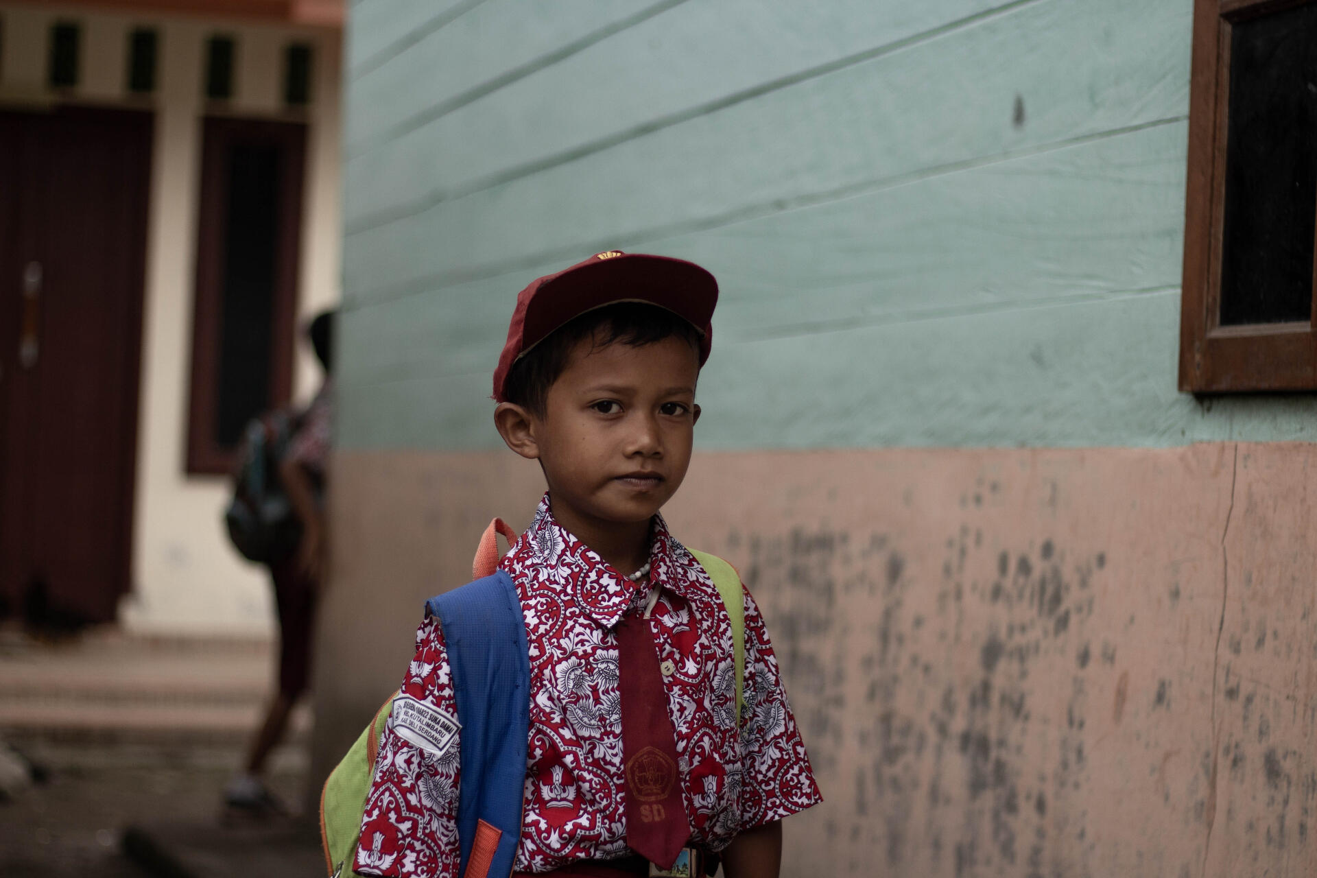 young boy standing