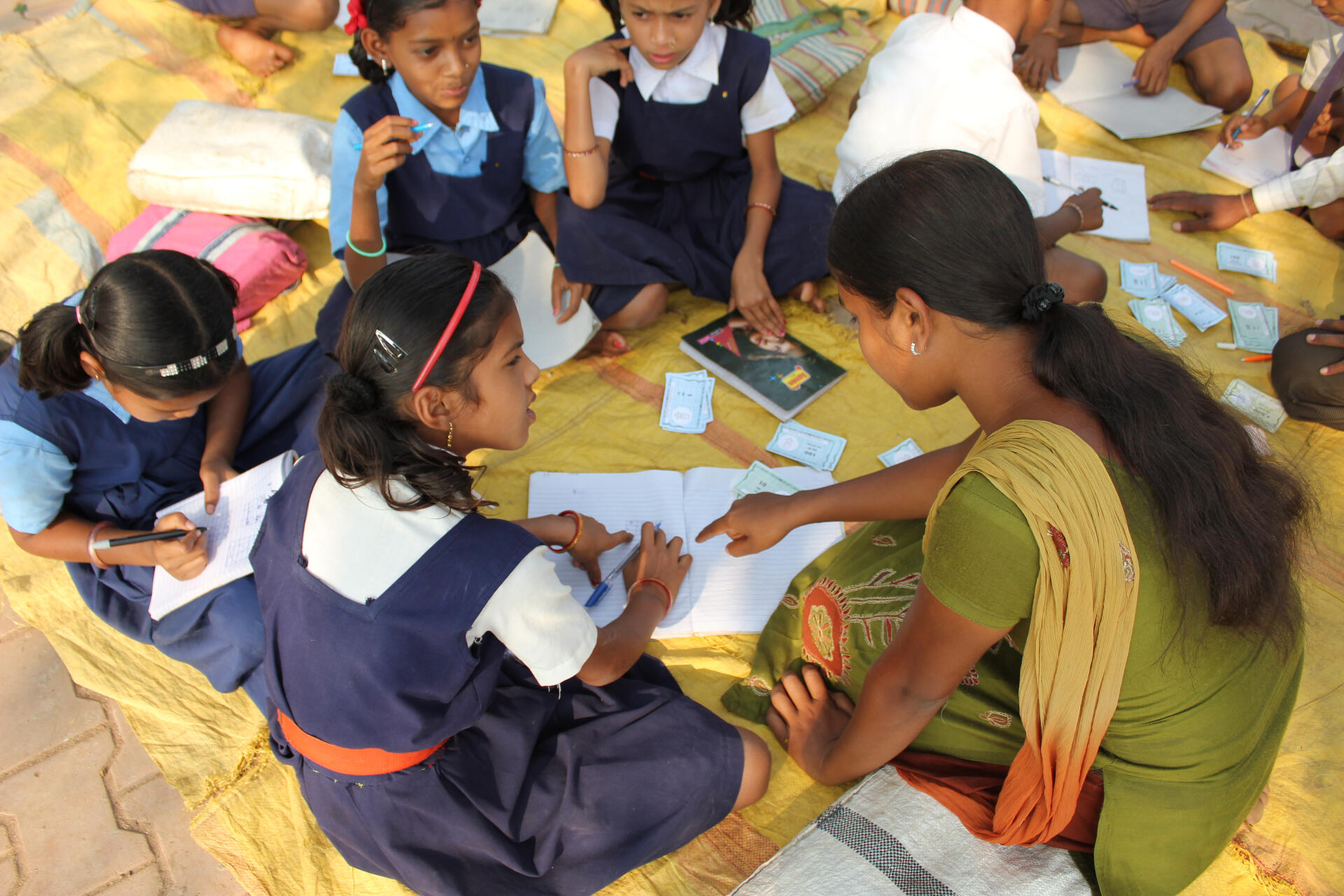 young students learning